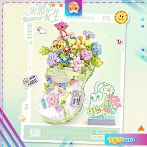 LOZ IDEAS 1350 / 1351 Play Flower Shoes Gift Decoration Building Brick Toy Boy Girl Mainan Kanak