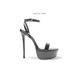 Giày hoa hậu catwalk đế đúp gót nhọn cao 15cm thiết kế màu trơn thanh lịch dễ phối đồ | ALEX & SARA - AL433