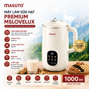 Máy Làm Sữa Hạt Vi Áp Suất Masuto MSLoveLux Đa Năng 10 Chế Độ Nấu Nhanh Xay Mịn Tự Vệ Sinh