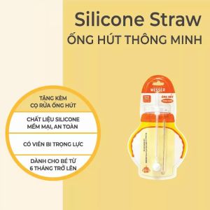 Bình ống hút Nước cho bé PP Wesser cổ rộng 260ml