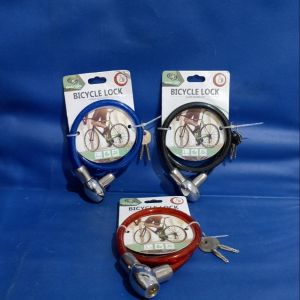 Kunci Sepeda Kabel Gembok Kepala Besi Anti Maling