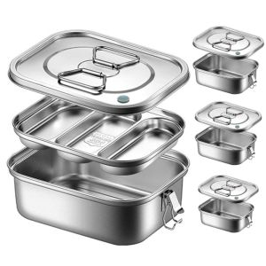304 Stainless Steel Lunch Bento Box for Kids Adults Portable Double Layer Sealed Picnic Box Insulation Food Storage Lunch Box2026