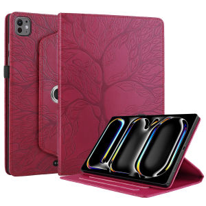 360 Rotating Magnetic Leather Tree Case For iPad Pro 13 11 M4 12.9 A16 2025 Funda Air 11th M3 4 5 10 9 10th Mini 6 7 A17 Cover