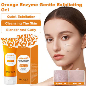 Exfoliating Gel Orange Enzyme / Gentle Facial Scrub Natural Ingredients / Brighten Smooth Cleanse Skin / For Pregnant Women Babies Facial Care