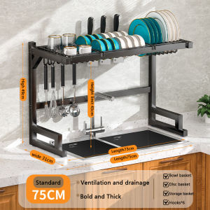 Dish Drying Rack Kitchen Organizer Rack Sink Dish Drain Steel Rak Dapur rack pinggan mangkuk kitchen sink rack rak pinggan mangkuk dish rack dish