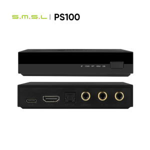 SMSL PS100 Decoder USB DAC Multifunctional HIFI Audio Converter HDMI ES9023 Chip High Peformance Power System For Home Car Music