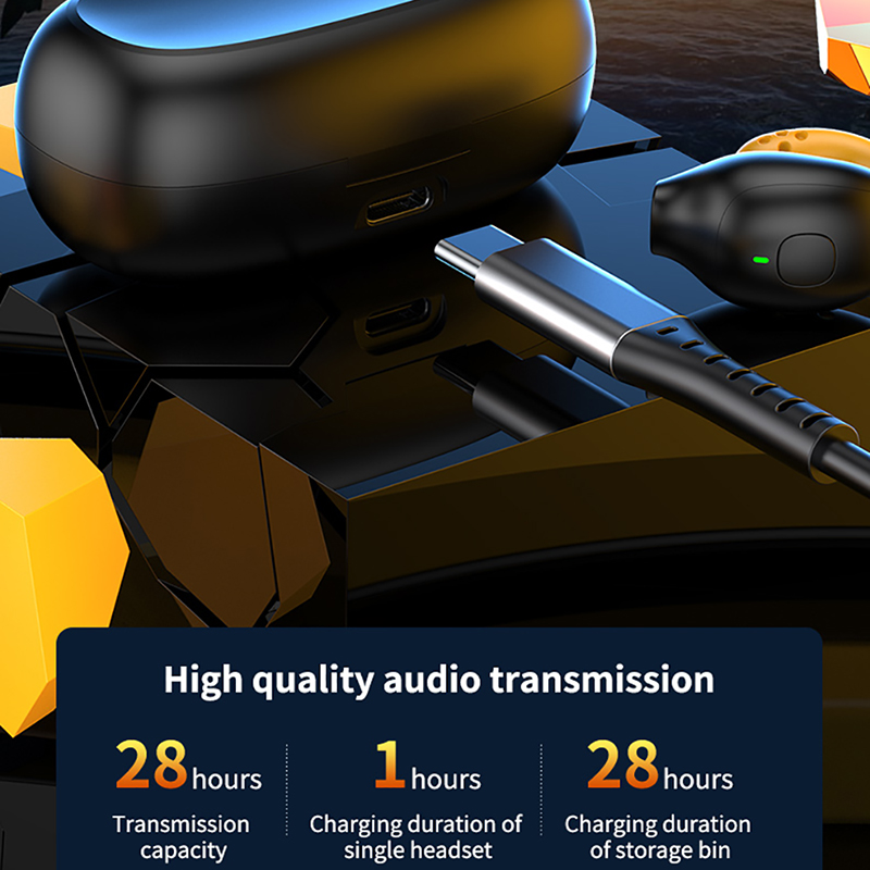 TWS R18 Bluetooth Earphones Wireless Bluetooth Headset Noise Cancelling Headsets with Microphone Headphones_voghion.com