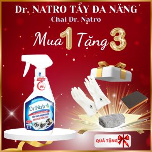 Dr Natro - Siêu Tẩy Đa Năng - Tẩy Sạch Mọi Vết Bẩn - Chai 500ml - Mua 1 tặng 3 (1 đôi bao tay 1 khăn lau 1 miếng nhám)