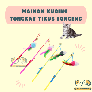 Mainan Tongkat Bulu Lonceng Kucing Anjing Pet Toys