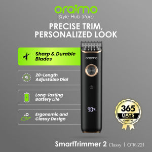 Oraimo Style Hub Electric Shaver OTR-221 Smart Trimmer Alat Cukur Elektrik Rambut Jenggot Sharp & Durables Blades 20 Length Adjustable Dial