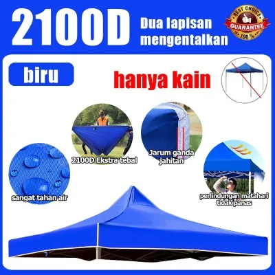 Terpal Atap Tenda Lipat 2x2/3x3 Anti Air / Panas Import Atap Pengganti Penutup Atas Kanopi / Cover Tenda Alat Olahraga Tenda Bazar Outdoor Tenda Gazebo Tenda Jualan Pameran Dagang Biru dan Merah