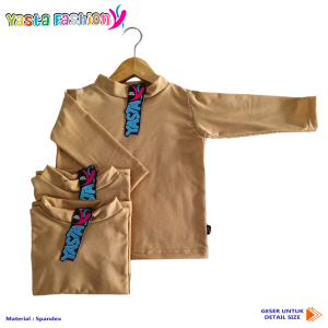 Baju Polos Manset Inner anak Olahraga 1-8 Tahun Kream Kulit -Yasta Fashion