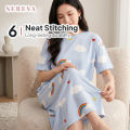 Nightdress Women Adults Baju Tidur Wanita Dress Plus Size Sleepwear Loose Comfortable Homewear Soft. 