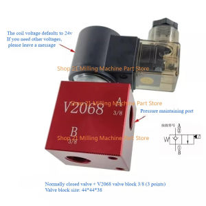 Hydraulic Solenoid Valve Seat Valve Block V2068 Pressure Relief Valve Block G1/4 G3/8 Connector Thread