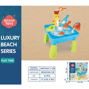 Pirate Ship Sand Water Table for Toddlers 20Pcs Kids Outdoor Activity Sensory Play Table with Sumeer Beach Toys