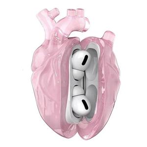 Stylish Heart Shaped Liquid Silicone Cover For Bluetooth-compatible Earphones Holder Accessories