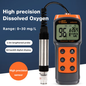 AR8406 เครื่องวิเคราะห์ออกซิเจนละลายน้ำแบบมืออาชีพ เครื่องวัด DO แบบดิจิตอล เครื่องทดสอบความเข้มข้นของออกซิเจน 0-30 มก./ลิตร เครื่องทดสอบคุณภาพน้ำ