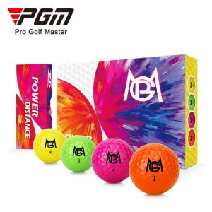 PGM 2 layer golf driving range balls colored practice 12pcs golf balls gift set box Q029
