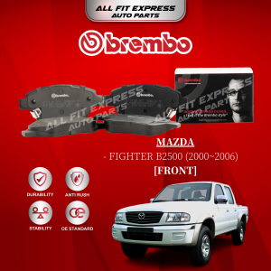 MAZDA FIGHTER B2500 (2000~2006) FRONT (DEPAN) BREMBO BRAKE PAD 100% ORIGINAL AUTHENTIC PRODUCT (PRICE FOR 4 PCS)