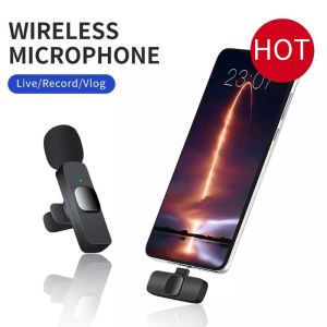 K9 Wireless Lavalier Microphone Type-C Mic for PC Computer Gaming Live Broadcast