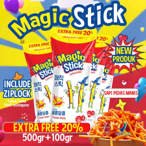 NEW!! KIKOYA MAGIC STICK 500+100g EXTRAFREE 20% Total 600gram snack French friessnack aneka rasa