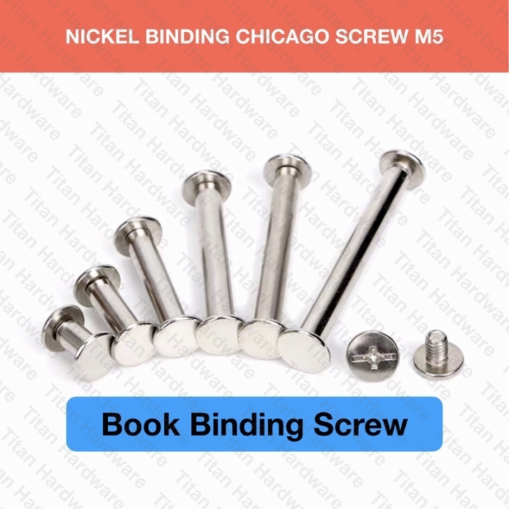 20SETS   Nickel Plated Chicago Screw /Binding Screw  /book screw
