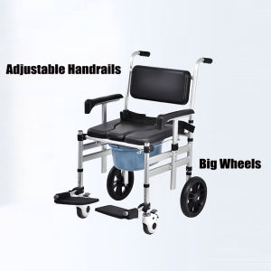 Safety Anti-Slip Shower Chair Suitable Elderly Pregnant Disabled Adjustable Commode Chair