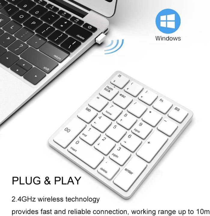 Jomaa wireless number pads numeric keypad numpad 26 keys portable 2 4