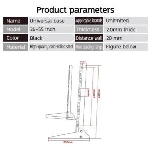 Desktop TV stand Adjustable Suitable for 14-75 Inch Desktop TV Tripod Easy Install TV bracket Stand