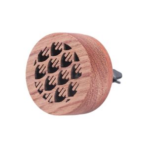 PLNBFG Long-lasting Floral Car Essential Oil Diffuser Slowly Volatile Natural Fragrance Bedroom Decor Diffuser Portable Clip-on Wooden Aroma Diffuser for Car Air Conditioning Vents