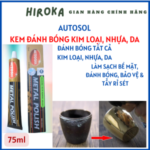 (Tuýp 100g) Kem đánh bóng kim loại Lư đồng Xóa vết xước Autosol Metal Polish dùng cho bề mặt inox đồng nhôm như đồng hồ viền điện thoại lư đồng...