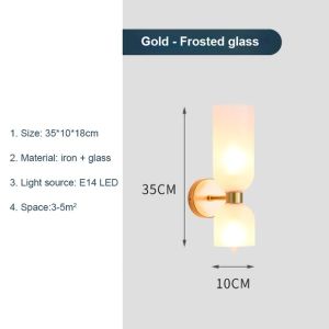 Nordic Light Luxury LED E14 Wall Lamp Bedroom Bedside Staircase Interior Decoration Wall LightFast shipping