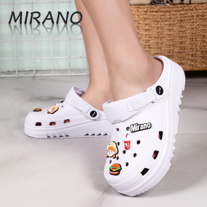 New Original Crosss Women Classic Clog in White Sandals One Strip
