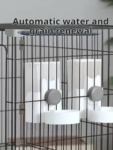 1L Hanging Automatic Feeder Bowl Water Dispenser Large Capacity Cat Dog Rabbit Water & Food Bowl