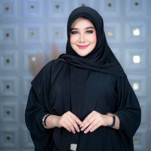 ผ้าคลุมผมมุสลิม อิสลามทรงสวย สไลต์สวมสำเร็จ แบบผูก HL15 รุสมีนี