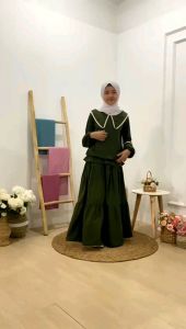 Baju Anak Setelan Rok Merva SB-90 by Cutetrik Usia 8 hingga 13 Tahun