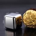 Stainless Steel Ice Cubes Reusable Ice Cubes with Tongs Stopper Quick Frozen Chilling Stone Cooler. 