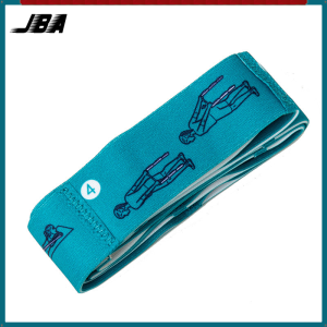 JBA Yoga Stretch Band 8 Loops With Action Guidance Elastic Multifunctional Nylon Durable Skin-Friendly Pilates Flex Bands Dance Belt Yoga Strap