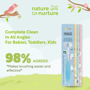 Nature to Nurture 3D Training Toothbrush for Toddlers & Kids (2 years+) | Easy Grip & Soft Bristles