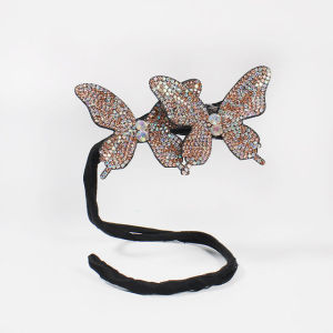 2Pcs Butterfly Hair Artifact Ball Head Hair Maker Korea Hair Artifact Lazy Fluffy Hair Stick Flower Head Hair Accessories