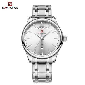Box Exclusive Jam Tangan Naviforce Original NF-9213 HA-813UER / Jam Tangan Fashion Pria Tali Rantai Diameter 42cm