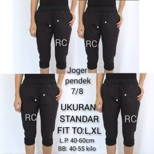 Celana Wanita 7/8 Joger Bahan Katun Stretch