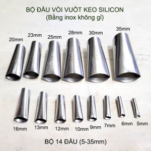 Bộ đầu phun keo silicon bằng inox không gỉ loại 8 hoặc 14 đầu tùy chọn (5-35mm)