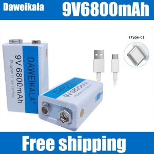 NEW/ /9V battery original 6800mAh li-ion Rechargeable battery Micro USB Battery. 88