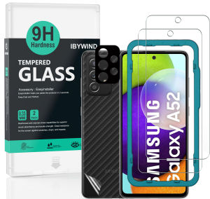 Ibywind Samsung A52 5G / 4G / A52S 5G [2PCS Pack] Tempered Glass Screen Protector With Easy Install Kit