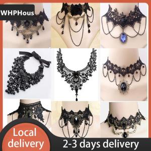 [COD] WHPHous Ship within 24 hours StarryBaby🍼Gift💕 1pc Vintage Choker Necklace Gothic Jewelry Necklaces Pendants False Necklace