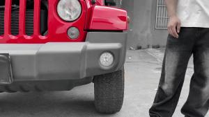 Cornerr for Jeep Wrangler JK 2007 2008 2009 2010 2011 2012 2013 2014 2015 2016 2017 Car Front Bumper Corner Decoration Cover 5Y6Z3