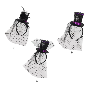 Độc đáo spiderweb decors Headband với mũ đội đầu thanh lịch Headband trang điểm phát sóng trực tiếp hairhoop bữa tiệc Halloween headpiece