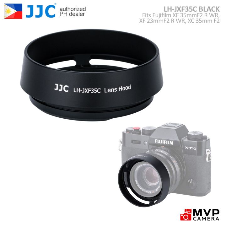 Square Metal Lens Hood and Lens Cap for Fuji XF 23mm 35mm F2 FUJIFILM XC  35mm