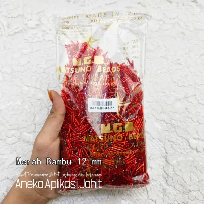 50 GRAM PAYET JEPANG MGB BATANG 12 MM WARNA MERAH - jahit